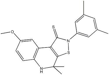  2-(3,5-dimethylphenyl)-8-methoxy-4,4-dimethyl-4,5-dihydroisothiazolo[5,4-c]quinoline-1(2H)-thione