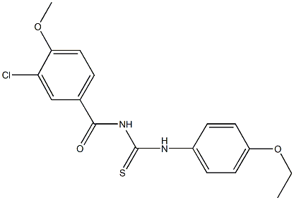  N-(3-chloro-4-methoxybenzoyl)-N'-(4-ethoxyphenyl)thiourea