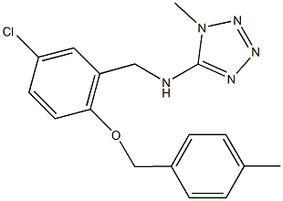 N-{5-chloro-2-[(4-methylbenzyl)oxy]benzyl}-N-(1-methyl-1H-tetraazol-5-yl)amine Structure