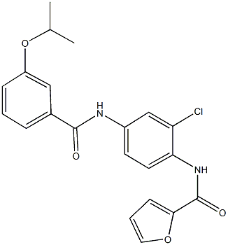 N-{2-chloro-4-[(3-isopropoxybenzoyl)amino]phenyl}-2-furamide 化学構造式