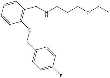 N-(3-ethoxypropyl)-N-{2-[(4-fluorobenzyl)oxy]benzyl}amine,,结构式