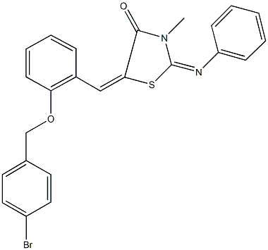 5-{2-[(4-bromobenzyl)oxy]benzylidene}-3-methyl-2-(phenylimino)-1,3-thiazolidin-4-one