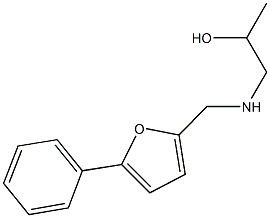 1-{[(5-phenyl-2-furyl)methyl]amino}-2-propanol Struktur