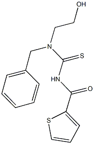 N-benzyl-N-(2-hydroxyethyl)-N'-(2-thienylcarbonyl)thiourea Struktur