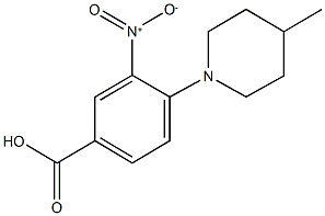 3-nitro-4-(4-methyl-1-piperidinyl)benzoic acid Structure