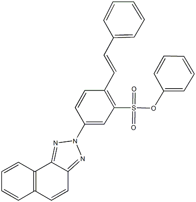 phenyl 5-(2H-naphtho[1,2-d][1,2,3]triazol-2-yl)-2-(2-phenylvinyl)benzenesulfonate,,结构式