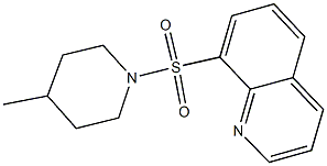 8-[(4-methyl-1-piperidinyl)sulfonyl]quinoline,,结构式