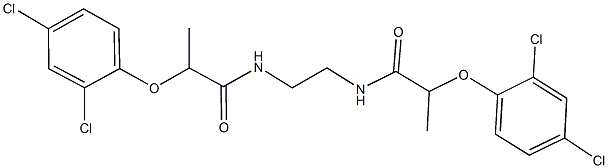 2-(2,4-dichlorophenoxy)-N-(2-{[2-(2,4-dichlorophenoxy)propanoyl]amino}ethyl)propanamide Struktur