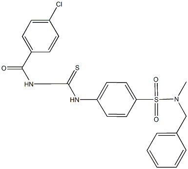 N-benzyl-4-({[(4-chlorobenzoyl)amino]carbothioyl}amino)-N-methylbenzenesulfonamide