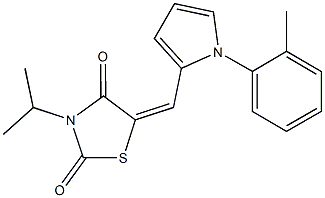 3-isopropyl-5-{[1-(2-methylphenyl)-1H-pyrrol-2-yl]methylene}-1,3-thiazolidine-2,4-dione