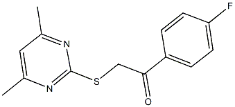 2-[(4,6-dimethyl-2-pyrimidinyl)sulfanyl]-1-(4-fluorophenyl)ethanone Structure