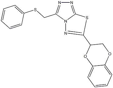 [6-(2,3-dihydro-1,4-benzodioxin-2-yl)[1,2,4]triazolo[3,4-b][1,3,4]thiadiazol-3-yl]methyl phenyl sulfide