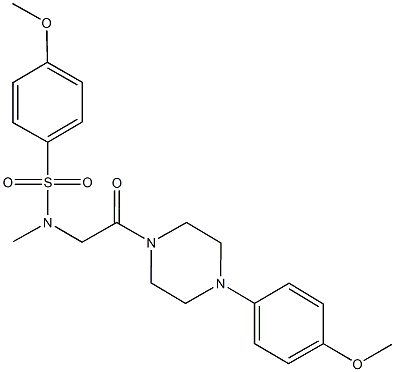 4-methoxy-N-{2-[4-(4-methoxyphenyl)-1-piperazinyl]-2-oxoethyl}-N-methylbenzenesulfonamide|