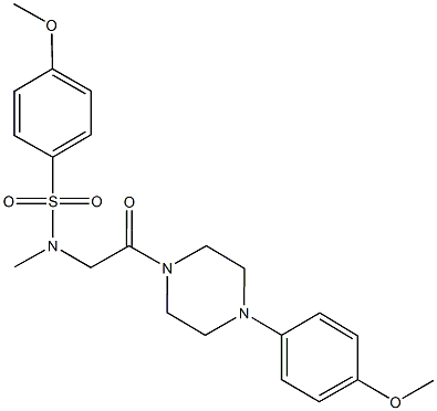  4-methoxy-N-{2-[4-(4-methoxyphenyl)-1-piperazinyl]-2-oxoethyl}-N-methylbenzenesulfonamide