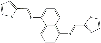 N-(2-thienylmethylene)-N-{5-[(2-thienylmethylene)amino]-1-naphthyl}amine 化学構造式