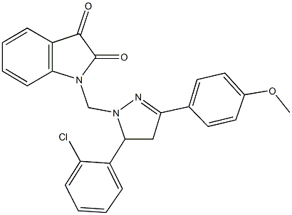  1-({5-(2-chlorophenyl)-3-[4-(methyloxy)phenyl]-4,5-dihydro-1H-pyrazol-1-yl}methyl)-1H-indole-2,3-dione