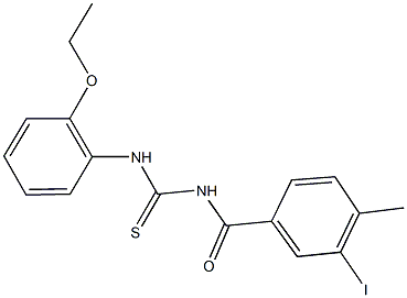 N-(2-ethoxyphenyl)-N'-(3-iodo-4-methylbenzoyl)thiourea Structure