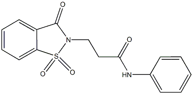 3-(1,1-dioxido-3-oxo-1,2-benzisothiazol-2(3H)-yl)-N-phenylpropanamide Struktur