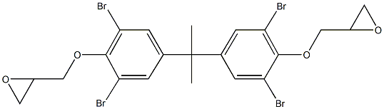 2-[(2,6-dibromo-4-{1-[3,5-dibromo-4-(2-oxiranylmethoxy)phenyl]-1-methylethyl}phenoxy)methyl]oxirane 化学構造式