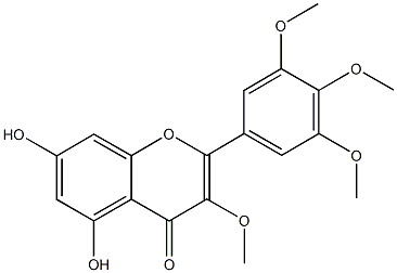 5,7-dihydroxy-3-methoxy-2-(3,4,5-trimethoxyphenyl)-4H-chromen-4-one,,结构式