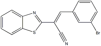 2-(1,3-benzothiazol-2-yl)-3-(3-bromophenyl)acrylonitrile Structure