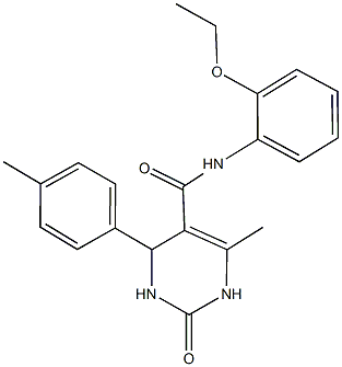 N-(2-ethoxyphenyl)-6-methyl-4-(4-methylphenyl)-2-oxo-1,2,3,4-tetrahydropyrimidine-5-carboxamide Structure