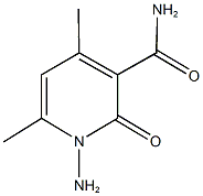 1-amino-4,6-dimethyl-2-oxo-1,2-dihydro-3-pyridinecarboxamide,,结构式