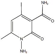 1-amino-4,6-dimethyl-2-oxo-1,2-dihydro-3-pyridinecarboxamide 化学構造式