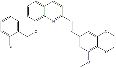  8-[(2-chlorobenzyl)oxy]-2-[2-(3,4,5-trimethoxyphenyl)vinyl]quinoline