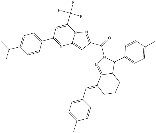 5-(4-isopropylphenyl)-2-{[7-(4-methylbenzylidene)-3-(4-methylphenyl)-3,3a,4,5,6,7-hexahydro-2H-indazol-2-yl]carbonyl}-7-(trifluoromethyl)pyrazolo[1,5-a]pyrimidine