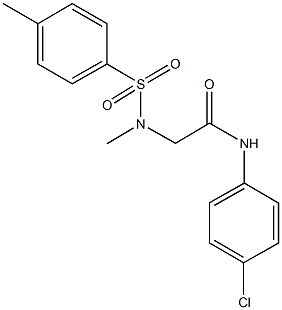 N-(4-chlorophenyl)-2-{methyl[(4-methylphenyl)sulfonyl]amino}acetamide Structure