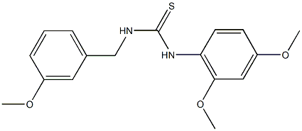 N-(2,4-dimethoxyphenyl)-N'-(3-methoxybenzyl)thiourea,,结构式