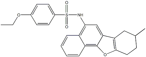 4-ethoxy-N-(8-methyl-7,8,9,10-tetrahydronaphtho[1,2-b][1]benzofuran-5-yl)benzenesulfonamide,,结构式
