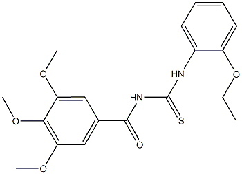 N-(2-ethoxyphenyl)-N'-(3,4,5-trimethoxybenzoyl)thiourea Structure