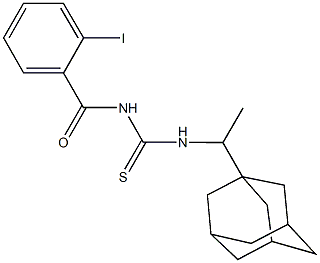 N-[1-(1-adamantyl)ethyl]-N'-(2-iodobenzoyl)thiourea Struktur