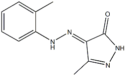 3-methyl-1H-pyrazole-4,5-dione 4-[(2-methylphenyl)hydrazone] 化学構造式