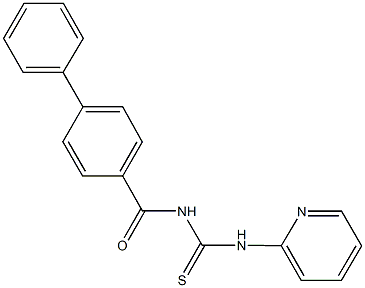 4-({[(pyridin-2-ylamino)carbothioyl]amino}carbonyl)-1,1'-biphenyl 结构式