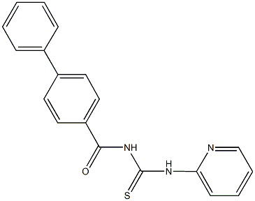 4-({[(pyridin-2-ylamino)carbothioyl]amino}carbonyl)-1,1'-biphenyl,,结构式