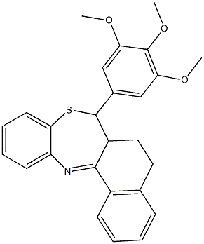 7-(3,4,5-trimethoxyphenyl)-5,6,6a,7-tetrahydronaphtho[2,1-c][1,5]benzothiazepine 化学構造式