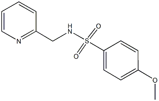 4-methoxy-N-(2-pyridinylmethyl)benzenesulfonamide,,结构式