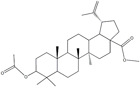 methyl 9-(acetyloxy)-1-isopropenyl-5a,5b,8,8,11a-pentamethylicosahydro-3aH-cyclopenta[a]chrysene-3a-carboxylate Struktur