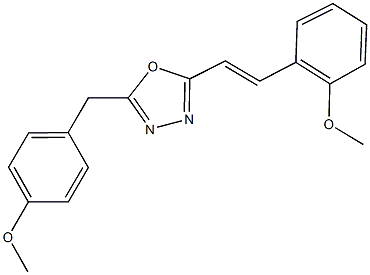 2-(4-methoxybenzyl)-5-[2-(2-methoxyphenyl)vinyl]-1,3,4-oxadiazole 结构式