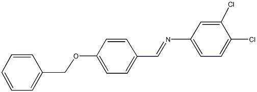 N-[4-(benzyloxy)benzylidene]-N-(3,4-dichlorophenyl)amine,,结构式