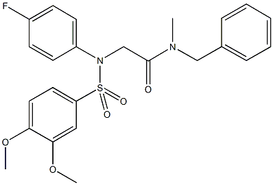 N-benzyl-2-{[(3,4-dimethoxyphenyl)sulfonyl]-4-fluoroanilino}-N-methylacetamide