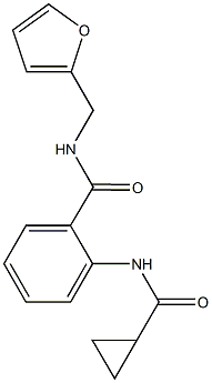 2-[(cyclopropylcarbonyl)amino]-N-(2-furylmethyl)benzamide 化学構造式