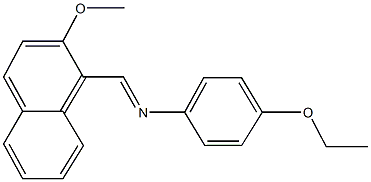 N-(4-ethoxyphenyl)-N-[(2-methoxy-1-naphthyl)methylene]amine Structure
