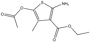 ethyl 5-(acetyloxy)-2-amino-4-methyl-3-thiophenecarboxylate Structure