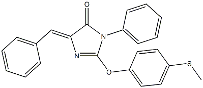 5-benzylidene-2-[4-(methylsulfanyl)phenoxy]-3-phenyl-3,5-dihydro-4H-imidazol-4-one Structure
