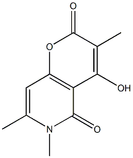 4-hydroxy-3,6,7-trimethyl-2H-pyrano[3,2-c]pyridine-2,5(6H)-dione 结构式