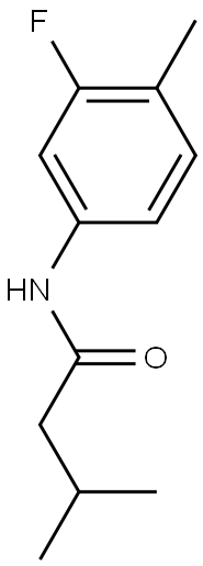 N-(3-fluoro-4-methylphenyl)-3-methylbutanamide,,结构式